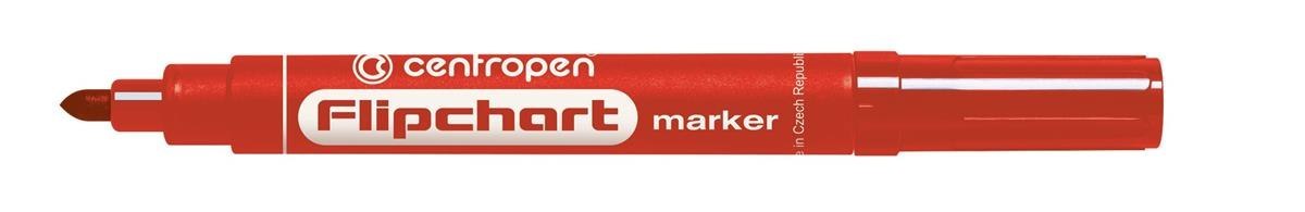 FLIPCHART MARKER CENTROPEN 8550/04 ROUND TIP / RED CENTROPEN